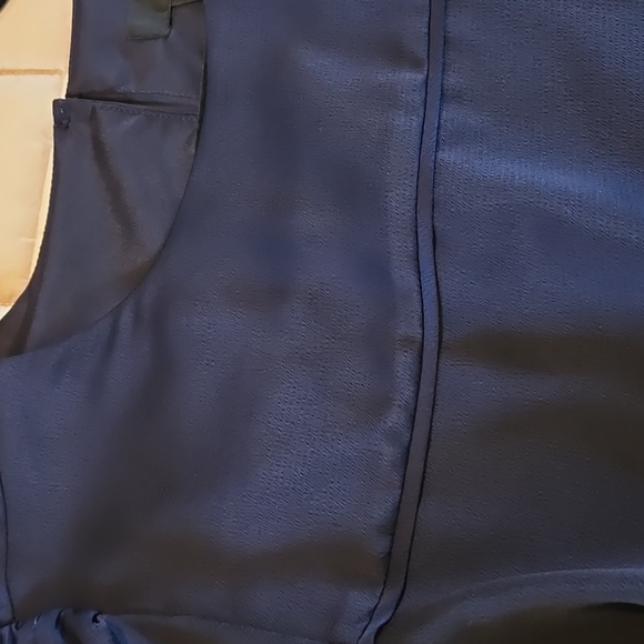 J. Crew Navy Hammered Satin Top - Picture 7 of 10